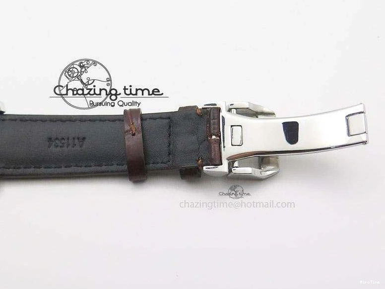MIROTIME 0504 Pilot Chrono SS 3878 Gray Dial on Brown Leather Strap A Resilient 7395